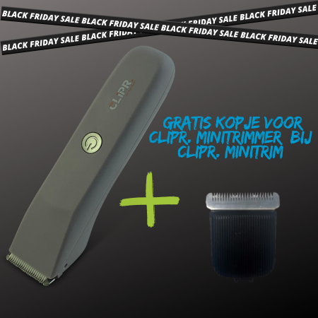 Blackfriday actie Clipr Minitrim plus gratis extra kopje