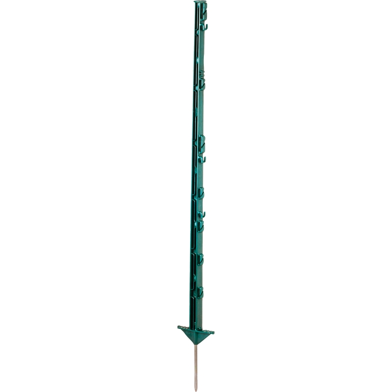 Patura kunststof paal groen 105cm met 7 draad- en 2 cordhouders en dubbele trede 10st
