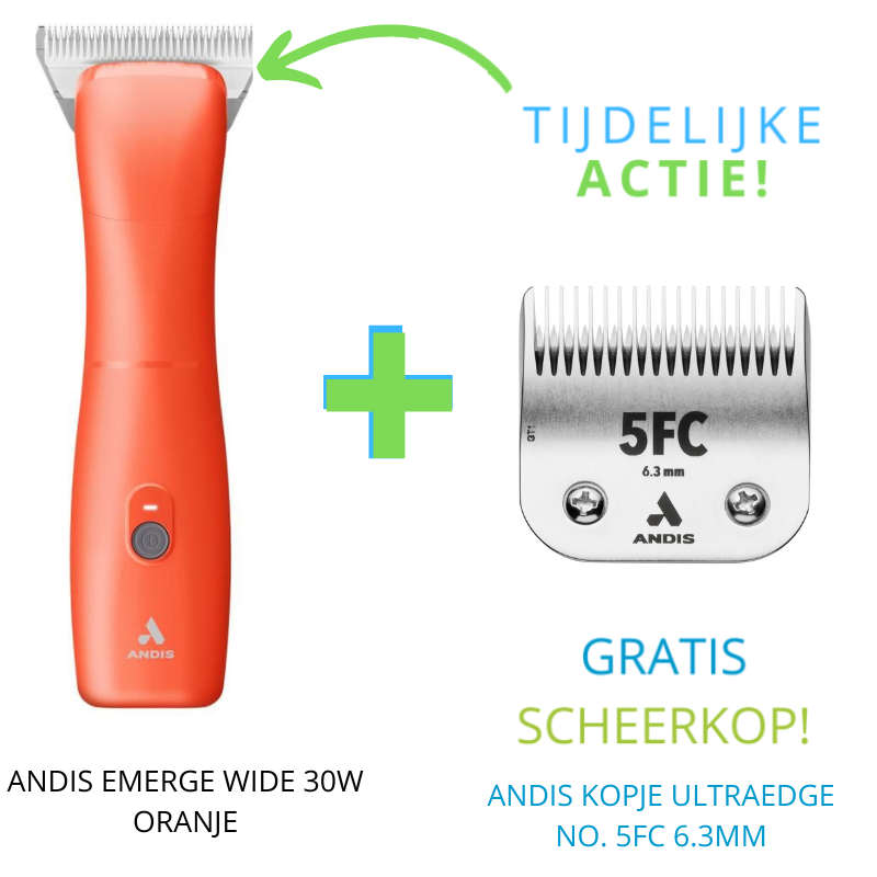 Andis Clipper eMerge paardentondeuse met scheerkop 30W 0.5mm