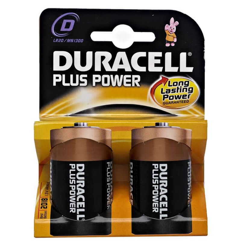 Sicilië Contract op tijd Duracell Plus Power D batterij LR20/D 1.5v 2 stuks | Macrovet.nl