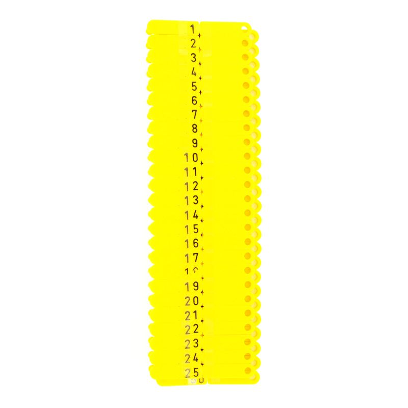 Rototag oormerk genummerd geel 1201-1300